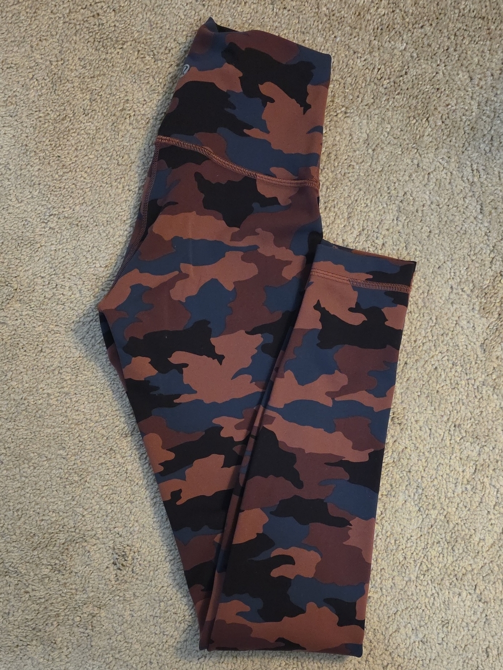 Lululemon Women's Camo Print Leggings in Red Black & Grey